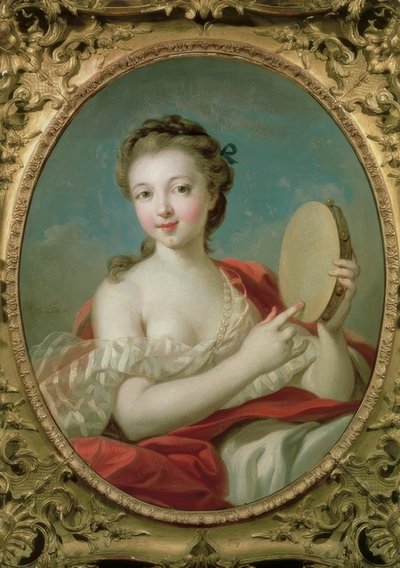 Young Woman with Tambourine by François Boucher